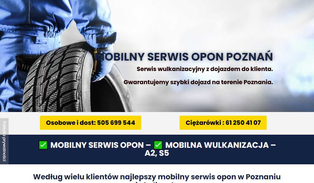 Mobilna wulkanizacja Poznań